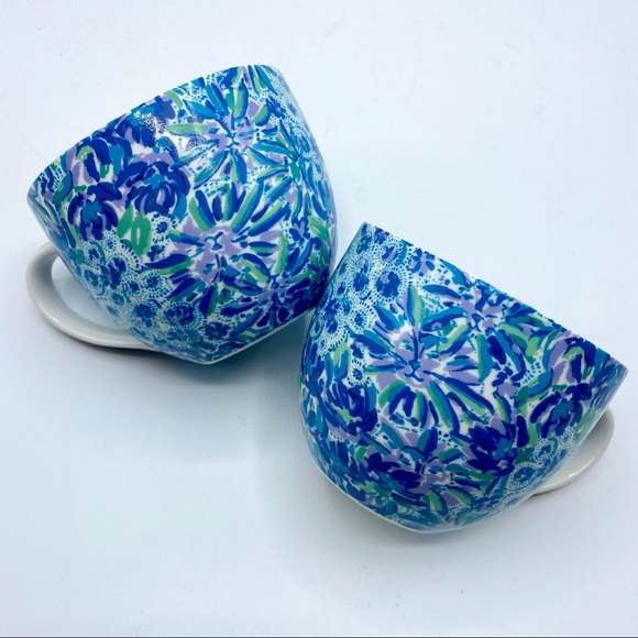 Lily Pultizer | Set of 2 Floral Lion 12oz Mugs - Picture 6 of 6